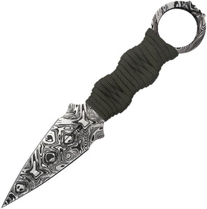 Takumitak Defender Green Cord Wrapped 3Cr13 Fixed Blade Knife w/ Sheath F102GNCS
