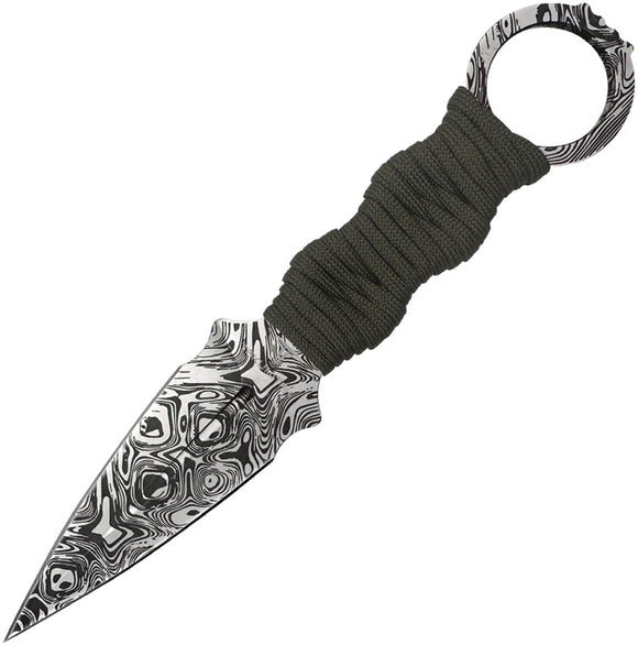 Takumitak Defender Green Cord Wrapped 3Cr13 Fixed Blade Knife w/ Sheath F102GNCS