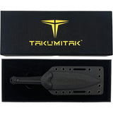 Takumitak Sentinel Black G10 D2 Steel Fixed Blade Knife w/ Belt Sheath F203SL