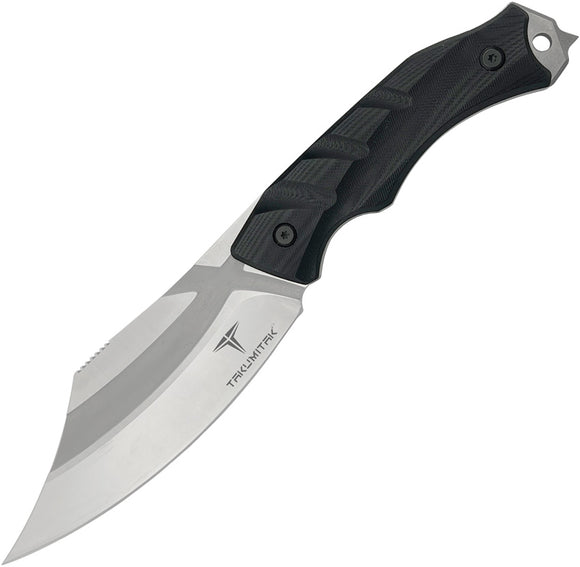 Takumitak Alert Black G10 D2 Steel Clip Point Fixed Blade Knife 210SL