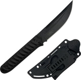 Takumitak Ninja Blackout FRN 3Cr13 Stainless Fixed Blade Knife w/ Sheath F313