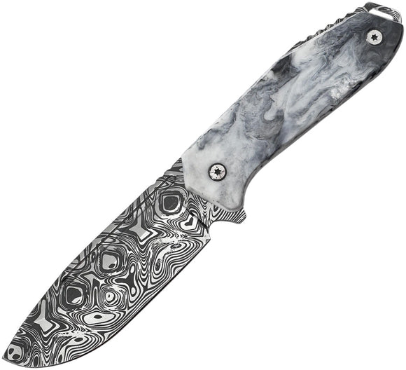 Takumitak Takumi White Glow Resin 3Cr13 Fixed Blade Knife w/ Sheath F502BKCS