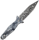 Takumitak Protector White Glow Resin 3Cr13 Fixed Blade Knife w/ Sheath F503BKCS