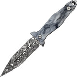 Takumitak Protector White Glow Resin 3Cr13 Fixed Blade Knife w/ Sheath F503BKCS