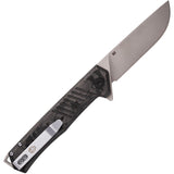 Tekto Knives F1 Alpha Linerlock Carbon Fiber Folding D2 Steel Pocket Knife TF1CBKSL1