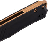 Tekto Knives F1 Alpha Linerlock EOTECH Edition Black G10 Folding D2 Steel Pocket Knife F1GBKBKEO