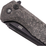 Tekto Knives F3 Charlie Button Lock Carbon Fiber Folding D2 Steel Pocket Knife TF3CBKBK1