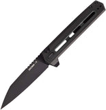 Tekto Knives F4 Echo Button Lock Black Aluminum & G10 Folding S35VN Pocket Knife F4RGBKS35