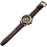 Time Concepts Szanto Rolland Sands Brown Leather Wrist Watch ICRS2254