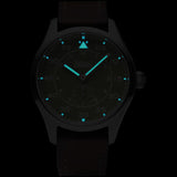 Time Concepts Szanto Aviator Brown Leather Wrist Watch SZ2755