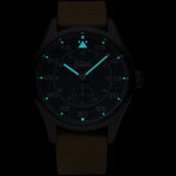 Time Concepts Szanto Aviator Tan Leather Wrist Watch SZ2756