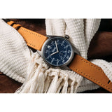 Time Concepts Szanto Aviator Tan Leather Wrist Watch SZ2756