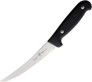 Templar Knife 11'' Black G10 RWL34 Damasteel Fixed Blade Boning Knife K6BBK362
