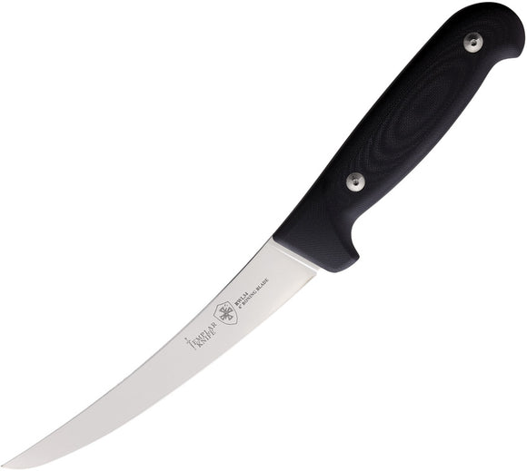 Templar Knife 11'' Black G10 RWL34 Damasteel Fixed Blade Boning Knife K6BBK362