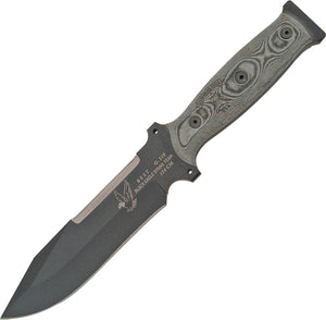 TOPS 11.75" Screaming Eagle Hunter Fixed Blade Black Micarta Handle Knife 6010