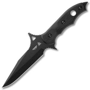 TOPS Abaniko Black G10 1095 Drop Pt Fixed Blade Knife w/ Belt Sheath ABKO01
