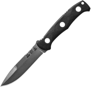 TOPS Knives Al Mar Mini Sere Operator Black G10 Spear Pt Fixed Knife - AMAR01