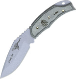 TOPS 6.5" Cheetah Tactical Gray Fixed Blade Black Micarta Handle Knife CH262