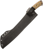 TOPS El Chete Midnight Bronze RMT Tan Micarta 1095HC Fixed Blade Knife w/ Belt Clip  ELCH03R