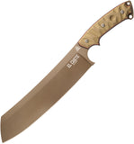 TOPS El Chete Midnight Bronze RMT Tan Micarta 1095HC Fixed Blade Knife w/ Dangler ELCH04R