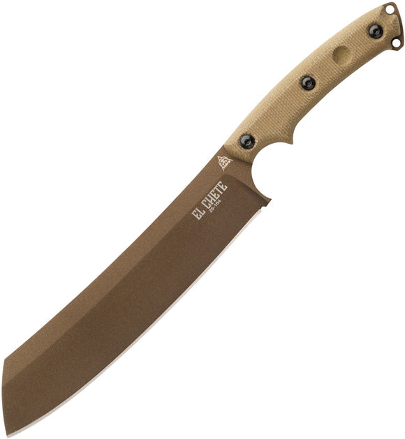 TOPS El Chete Mini Midnight Bronze Green Micarta 1095 Fixed Blade Knife OPEN BOX