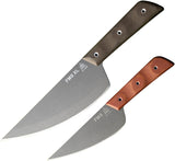 TOPS Set of 2 Frog Market Special Combo Green & Tan Fixed Blade Knives FMSCMB02