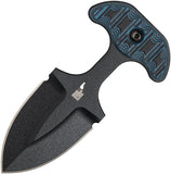 TOPS I -Stick Mini Black & Blue G10 1075 Carbon Steel Push Dagger w/ Sheath ISTKM01