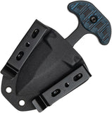 TOPS I -Stick Mini Black & Blue G10 1075 Carbon Steel Push Dagger w/ Sheath ISTKM01