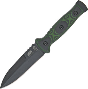 TOPS Knives Lone Rider Fixed Blade Green & Black G10 Handle Knife + Sheath LR01