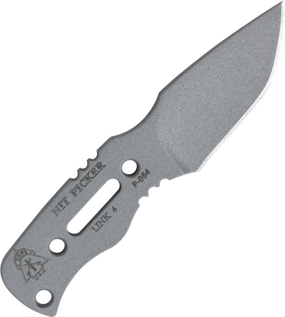 TOPS Knives Nit Picker Fixed Hunter Pt Blade Tactical Gray Handle Knife NITP01