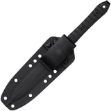 TOPS Shirodagga Black Textured G10 1095HC Fixed Blade Knife w/ Sheath SHRA01
