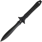 TOPS Shirodagga Black Textured G10 1095HC Fixed Blade Knife w/ Sheath SHRA01