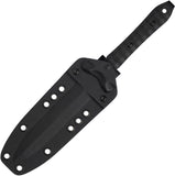 TOPS Shirodagga Black Textured G10 1095HC Fixed Blade Knife w/ Sheath SHRA01
