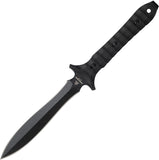 TOPS Shirodagga Black Textured G10 1095HC Fixed Blade Knife w/ Sheath SHRA01