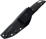 TOPS Sneaky Pete Black Micarta 1095HC Fixed Blade Knife w/ Belt Sheath SP03