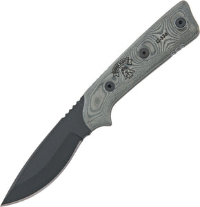 TOPS 8.75" Sierra Scout Fixed Carbon Steel Blade BLK Micarta Handle Knife SSC01
