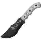 TOPS Tom Brown Tracker Fixed Carbon Steel Blade Black Micarta Handle Knife T010