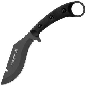 TOPS Trailhead Kukri Black Micarta Sniper Gray 1095 Fixed Blade Knife w/ Sheath TDKR01