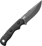 TOPS TEX Creek Black Micarta 1095HC Steel Fixed Blade Knife TEX402