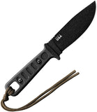 TOPS Lite Trekker Black Micarta 1095 Fixed Blade Knife w/ Belt Sheath TLT02