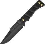 TOPS 9.75" Team Jackal 5 Fixed Carbon Steel Blade Black G10 Handle Knife TMJK01