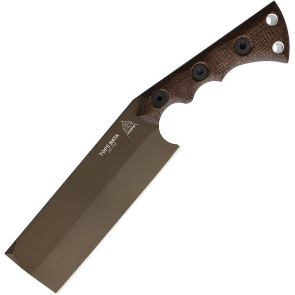 TOPS Nata Hatchet 1095 Fixed Blade Cleaver Outdoor Knife Tool TNAT01