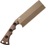 TOPS Nata Black & Brown Micarta Midnight Bronze 1095 Fixed Blade Knife TNAT02