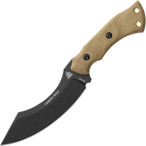 TOPS Tundra Wolf Green Canvas Micarta 1095 Steel Fixed Blade Knife TWLF01