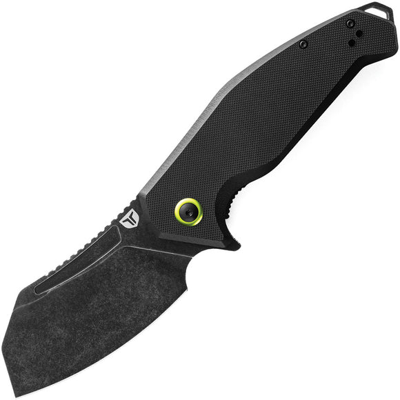 TRUE MAAR Linerlock Black G10 Folding D2 Steel Cleaver Pocket Knife FMK0007