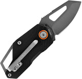 TRUE BERM Keychain Linerlock Black G10 Folding 7Cr17MoV Pocket Knife FMK1009