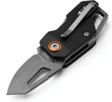 TRUE BERM Keychain Linerlock Black G10 Folding 7Cr17MoV Pocket Knife FMK1009