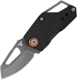 TRUE BERM Keychain Linerlock Black G10 Folding 7Cr17MoV Pocket Knife FMK1009