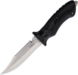 TUSA X-Pert II Black Stainless Fixed Blade Diving Knife w/ Sheath 910BK