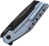 Tuya Knife Digger Framelock Blue Titanium Folding S90V Pocket Knife BPVDBHBU